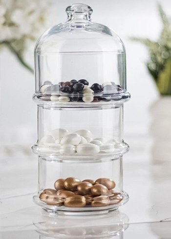 Pasabahce Cam 3 Katlı Kek Fanusu. - Görsel 3