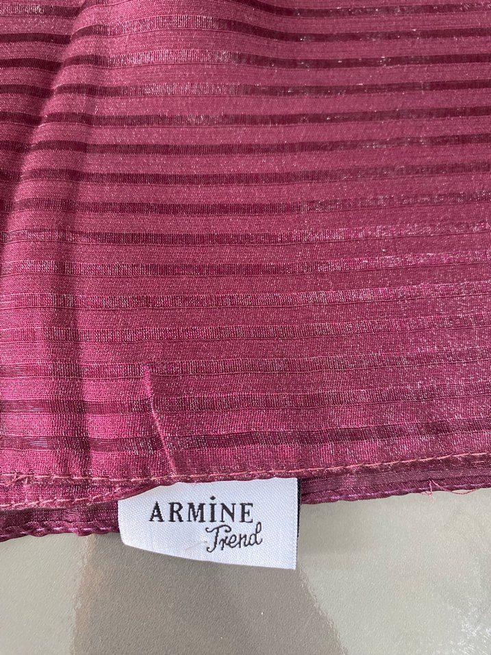 Bordo Kadın Şal Drapeli Bohem Tarz - Görsel 2