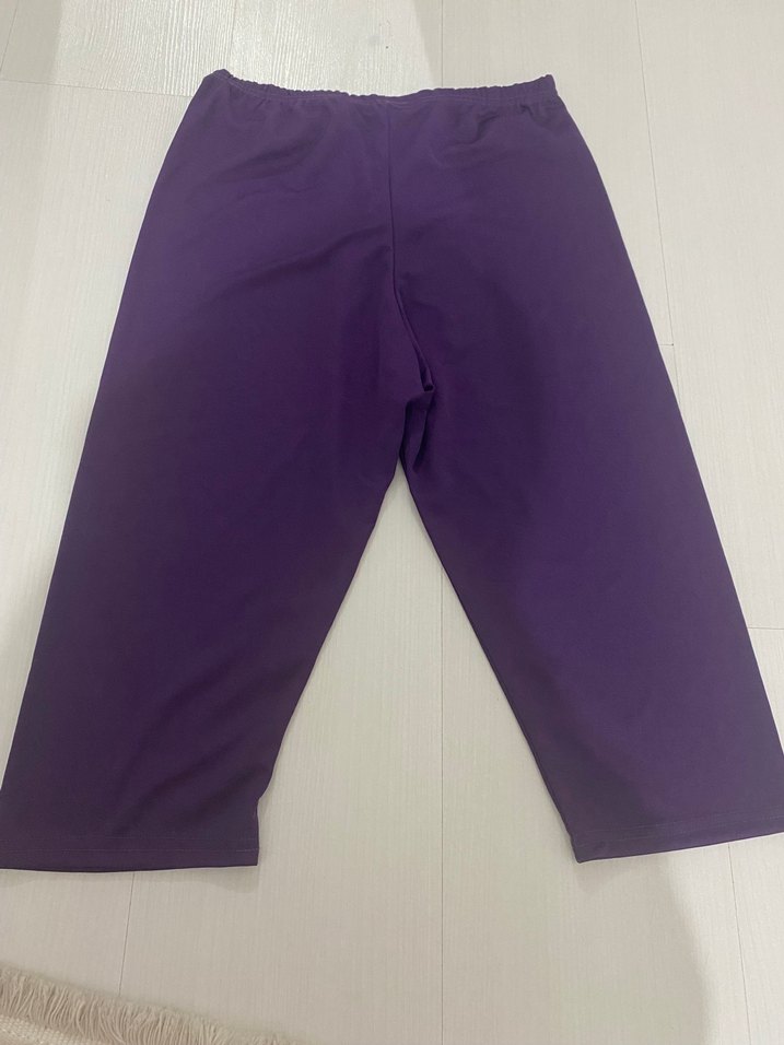 Mor Midi Hamile Tunik, Yüksek Yakalı, Drapeli - Görsel 4