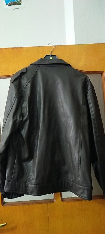 Deri ceket köyü kahverengi  - Görsel 4