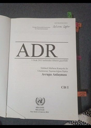 ADR Avrupa Anlaşması Sözlüğü Cilt 1 - Görsel 3
