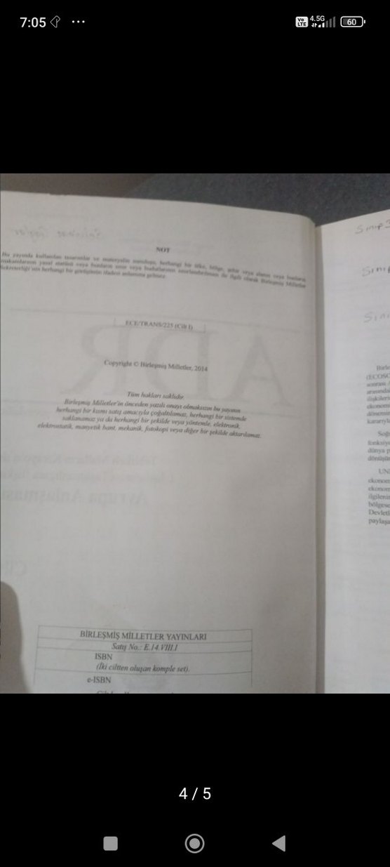 ADR Avrupa Anlaşması Sözlüğü Cilt 1 - Görsel 4