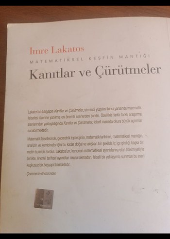 Kanıtlar ve Çürütmeler - Imre Lakatos