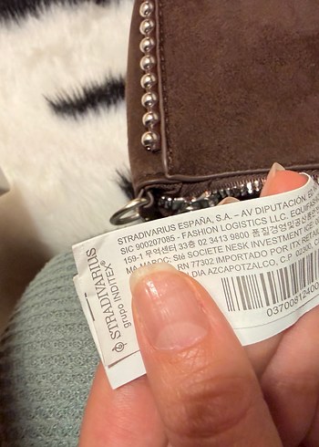 Kahverengi Süet Tüylü Zincirli Kadın Çanta - Görsel 2