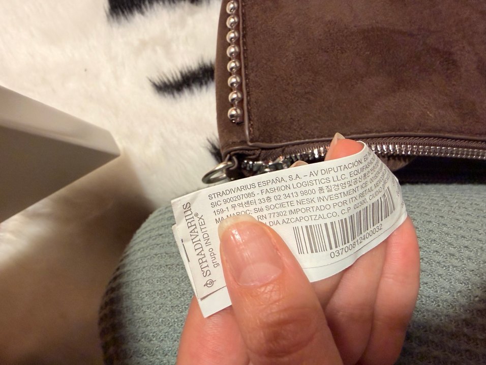 Kahverengi Süet Tüylü Zincirli Kadın Çanta - Görsel 2