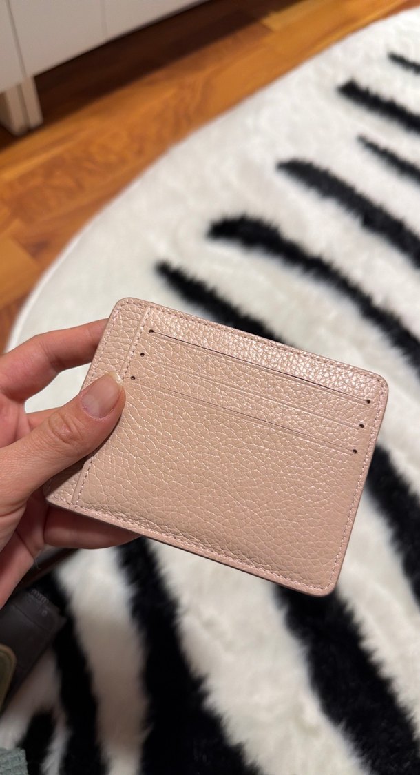 Pudra Deri Kadın Cüzdanı Elastik Detaylı - Görsel 2