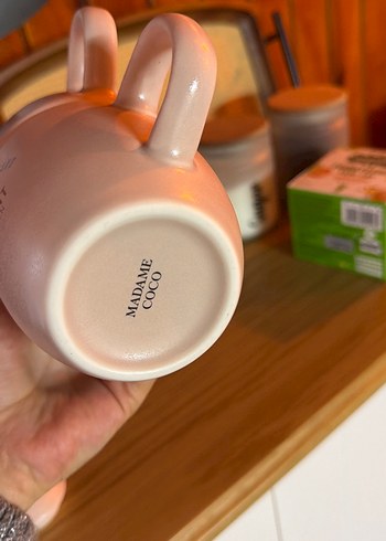 Pastel Pembe Seramik bitki çayı  Seti - Görsel 4