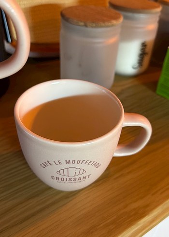 Pastel Pembe Seramik bitki çayı  Seti - Görsel 3