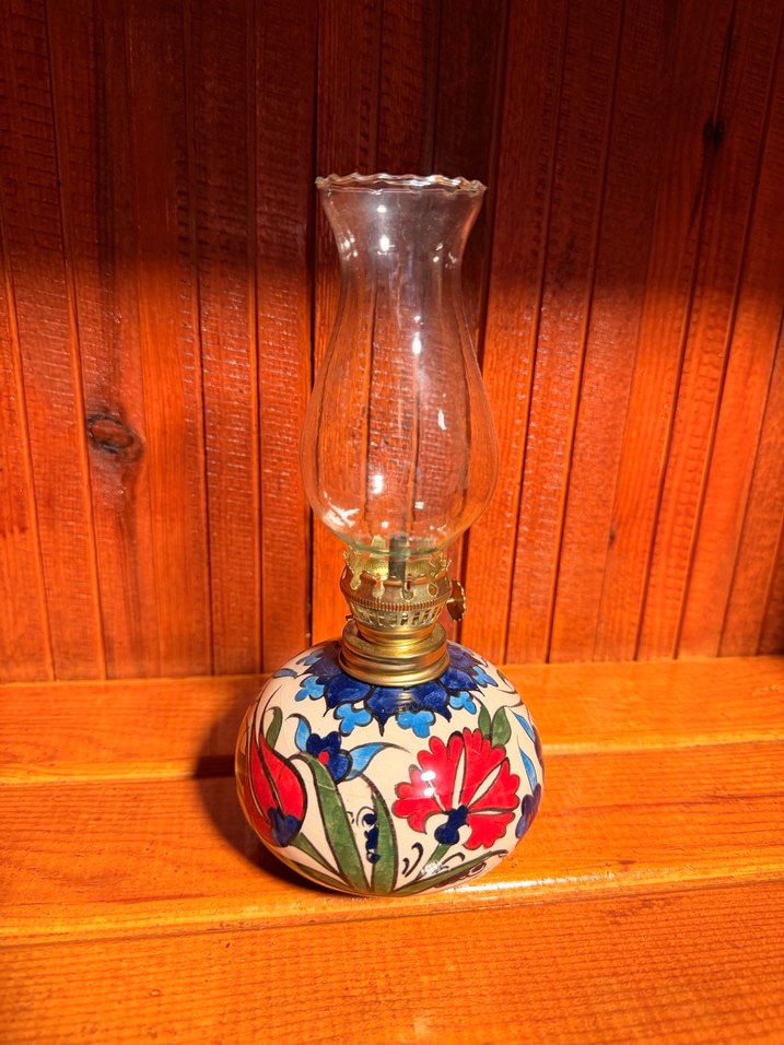Renkli Çini Desenli Yağ Lambası - Görsel 2