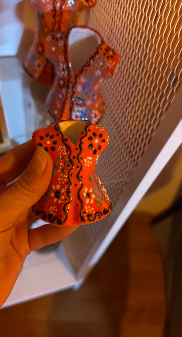 Renkli Mini Henna Elbise Boncuk Detaylı - Görsel 2