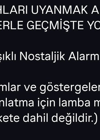 Diğer NOSTALJİK MASA SAATİ ALARM KURMALI