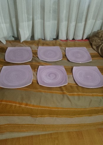 6'lı Pembe Tabak Seti - Görsel 2