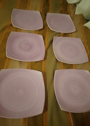 6'lı Pembe Tabak Seti - Görsel 3