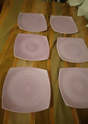 6'lı Pembe Tabak Seti - Görsel 4