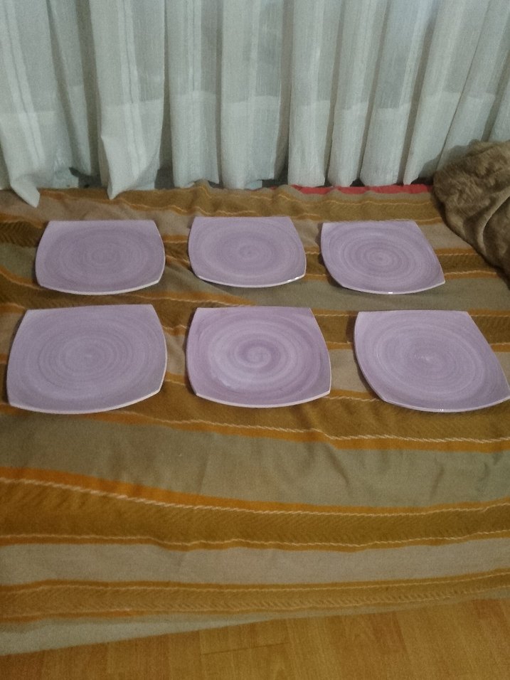 6'lı Pembe Tabak Seti - Görsel 2