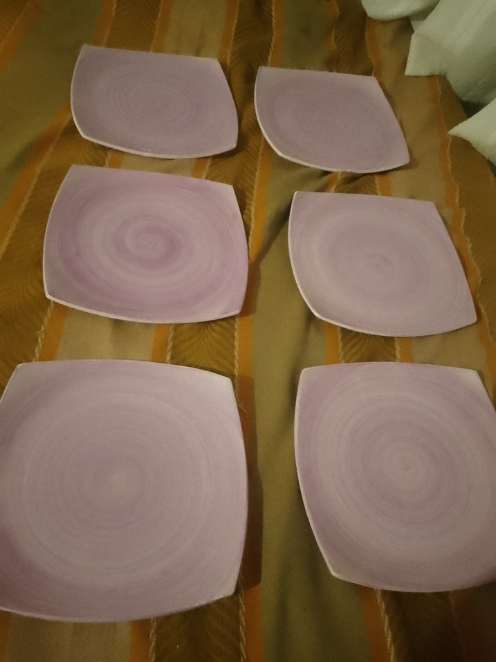 6'lı Pembe Tabak Seti - Görsel 3