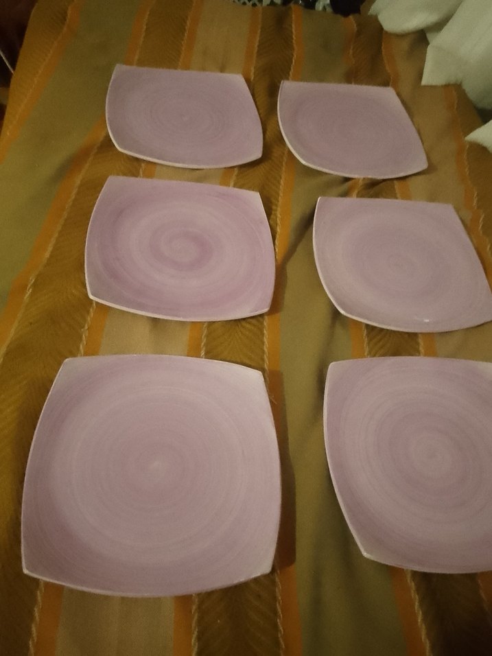 6'lı Pembe Tabak Seti - Görsel 4