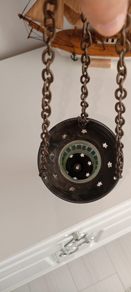 Nostaljik Yeşil Mozaik Desenli Masa Lambası - Görsel 2