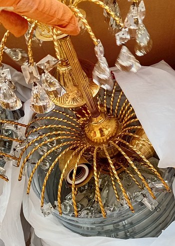 NOSTALJİK PİRİNÇ Kristal Avize AÇIKLAMAYA BAKINIZ - Görsel 7