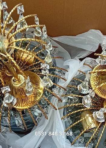 NOSTALJİK PİRİNÇ Kristal Avize AÇIKLAMAYA BAKINIZ - Görsel 2