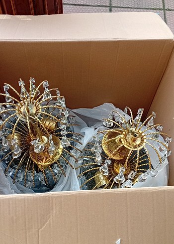 NOSTALJİK PİRİNÇ Kristal Avize AÇIKLAMAYA BAKINIZ - Görsel 5