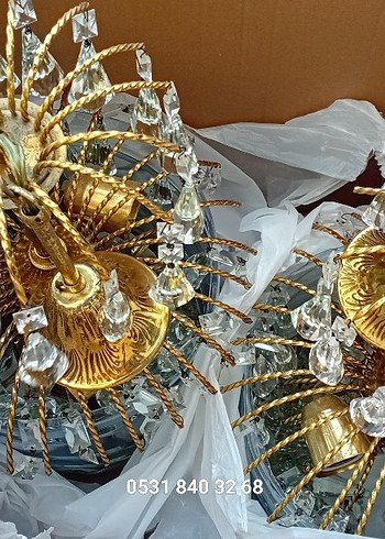 NOSTALJİK PİRİNÇ Kristal Avize AÇIKLAMAYA BAKINIZ - Görsel 4