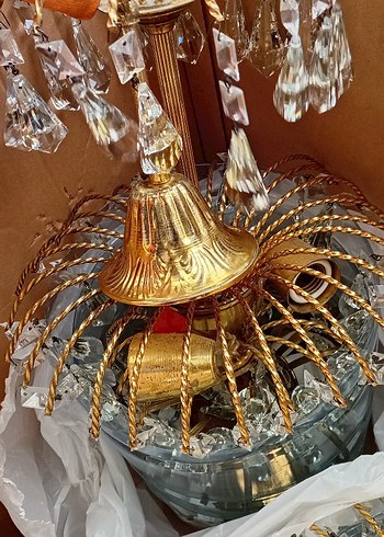 NOSTALJİK PİRİNÇ Kristal Avize AÇIKLAMAYA BAKINIZ - Görsel 6