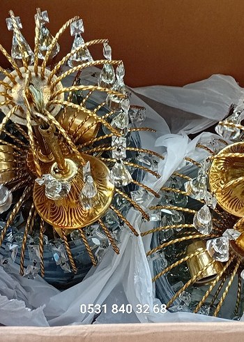 NOSTALJİK PİRİNÇ Kristal Avize AÇIKLAMAYA BAKINIZ - Görsel 9