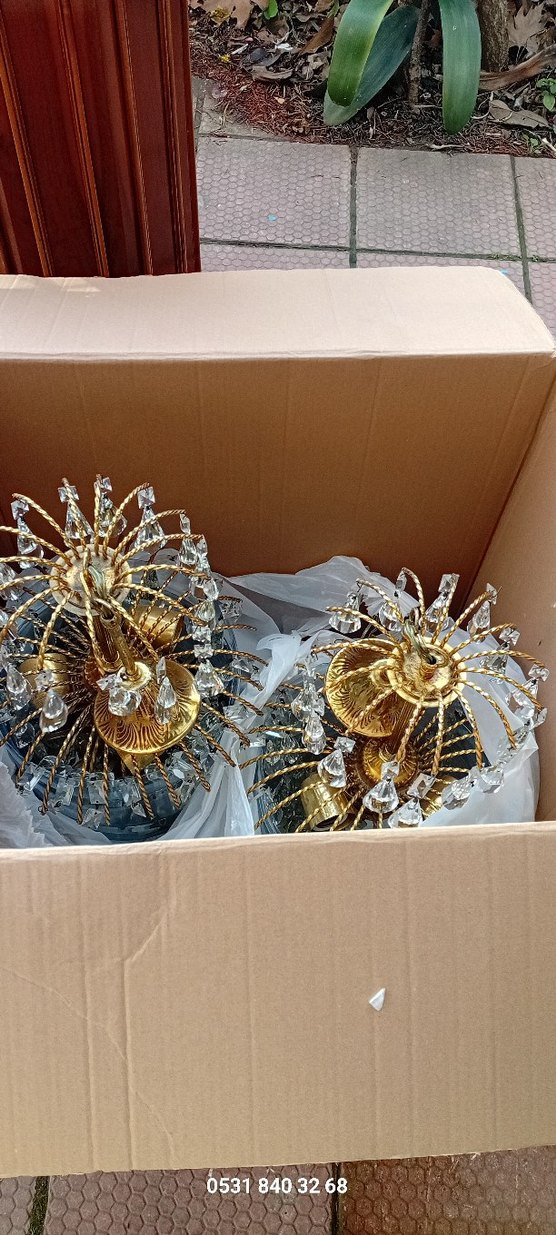 NOSTALJİK PİRİNÇ Kristal  Avize AÇIKLAMAYA BAKINIZ - Görsel 5