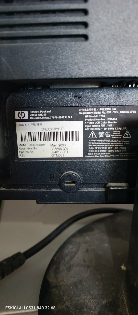 Gri HP Monitör - Görsel 3