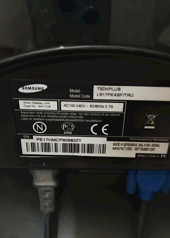 SAMSUNG Siyah Monitör - Görsel 5