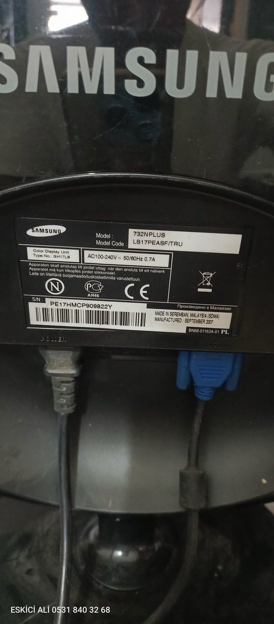 SAMSUNG Siyah Monitör - Görsel 3