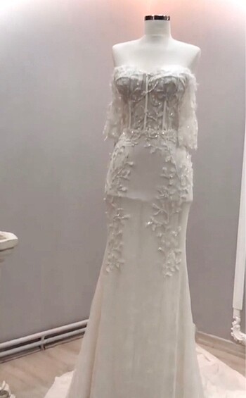 Fransız dantel balık gelinlik - Görsel 6