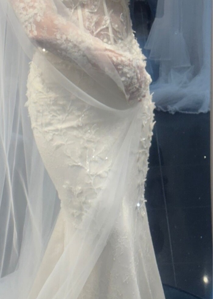 Fransız dantel balık gelinlik - Görsel 2