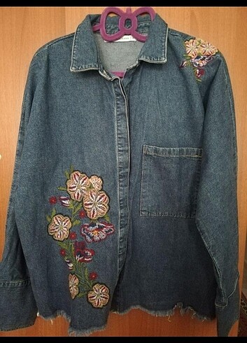 Koton jeans nakışlı ceket