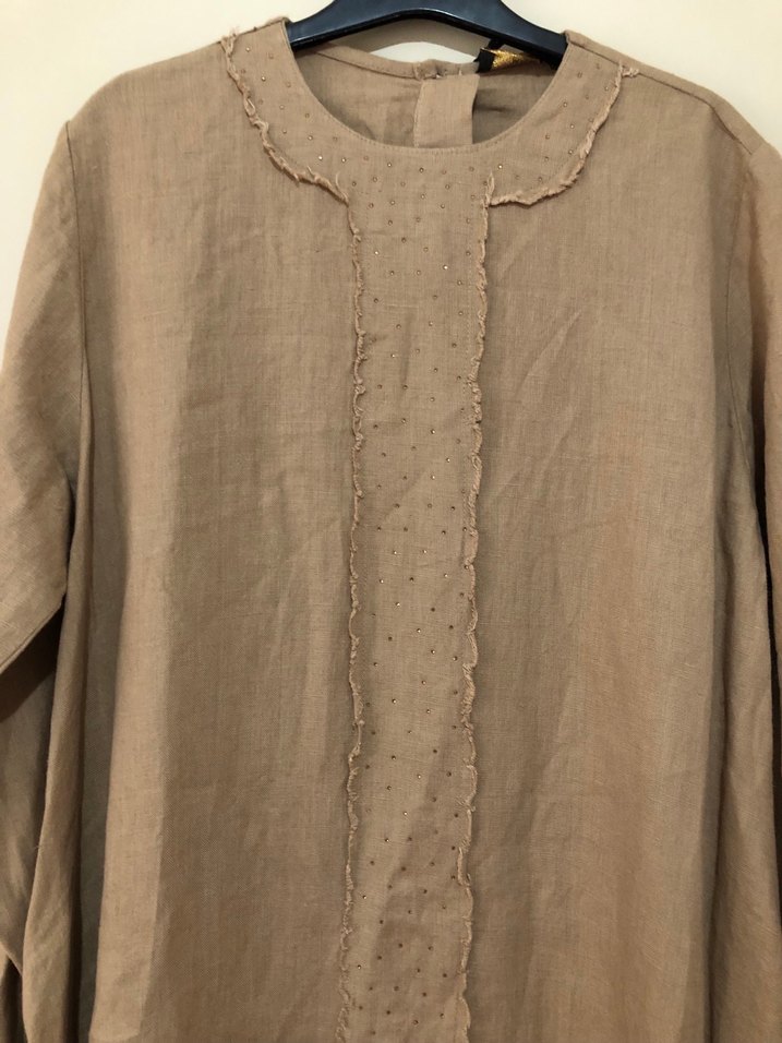 Tesettüre Özel Keten Elbise Namazlık - Görsel 2