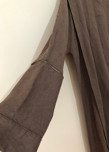 Genç spor tesettüre özel keten Elbise - Görsel 5