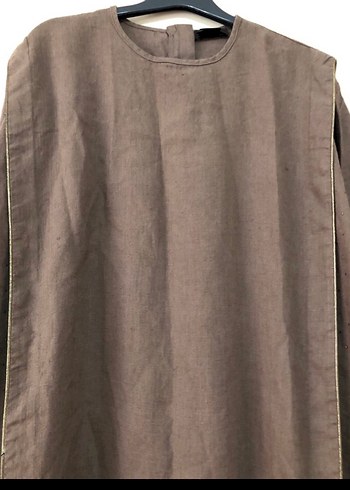 Genç spor tesettüre özel keten Elbise - Görsel 2