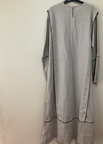 Salaş Tesettüre özel keten elbise - Görsel 5