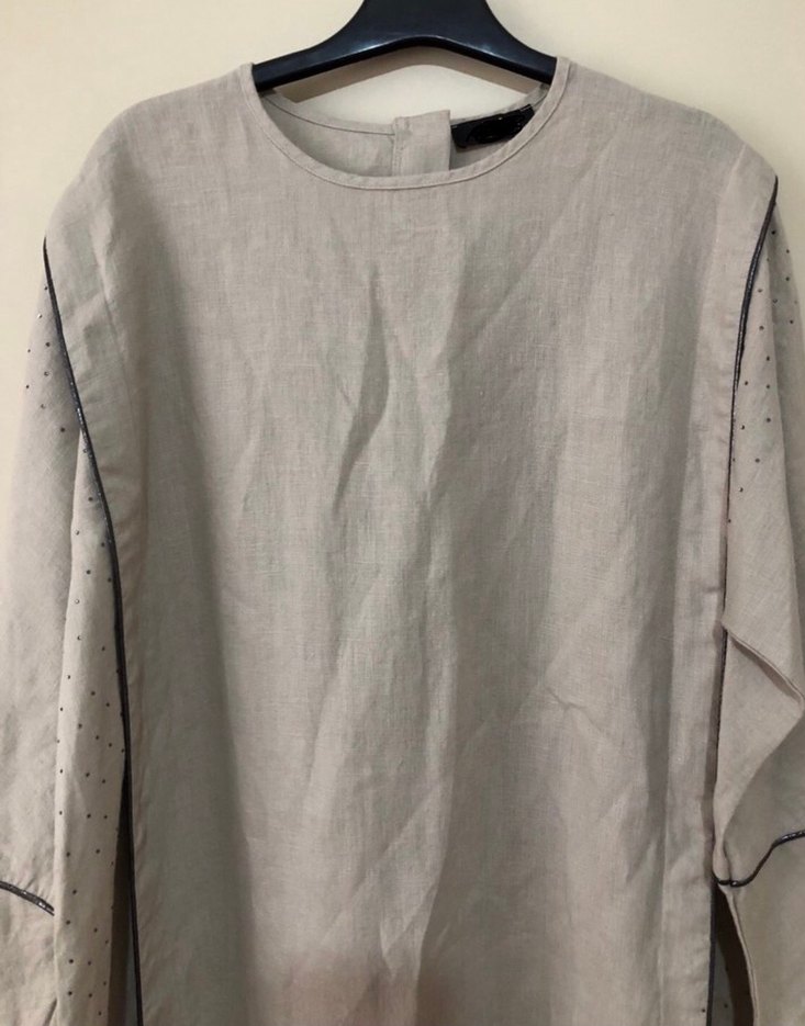 Salaş Tesettüre özel keten elbise - Görsel 2