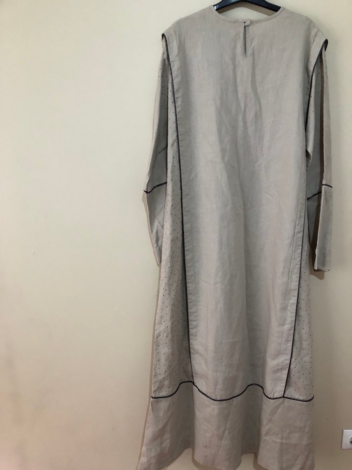 Salaş Tesettüre özel keten elbise - Görsel 5