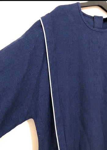 Tesettüre özel şık Keten elbiseler - Görsel 2