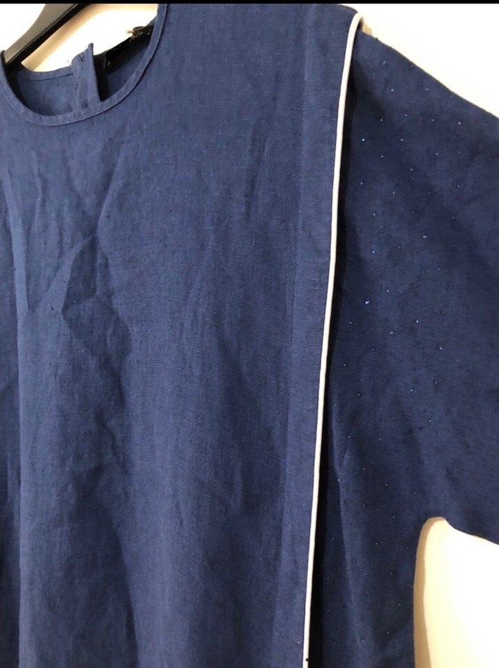 Tesettüre özel şık Keten elbiseler - Görsel 4