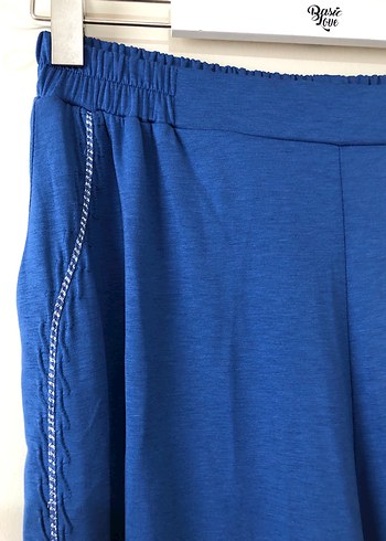 Büyük Beden Mavi Rahat Eşofman Takımı - Görsel 9