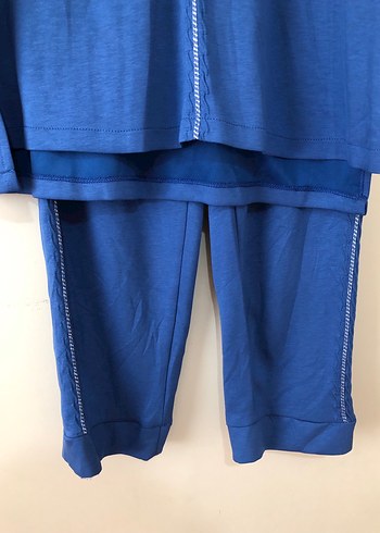 Büyük Beden Mavi Rahat Eşofman Takımı - Görsel 6