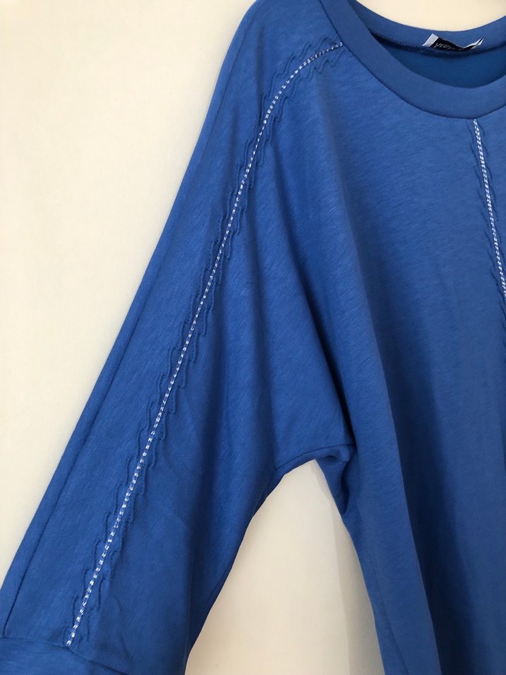 Büyük Beden Mavi Rahat Eşofman Takımı - Görsel 5