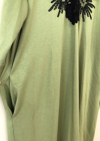 Büyük Beden Nakışlı Elbise - Görsel 5