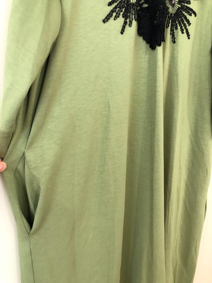 Büyük Beden Nakışlı Elbise - Görsel 5