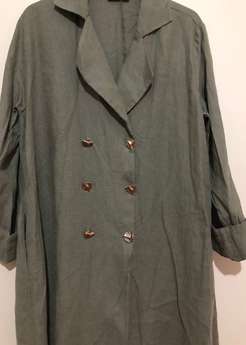 3 lü  Keten Takım Elbise Pantolon Pardesü - Görsel 3