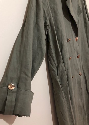 3 lü  Keten Takım Elbise Pantolon Pardesü - Görsel 4